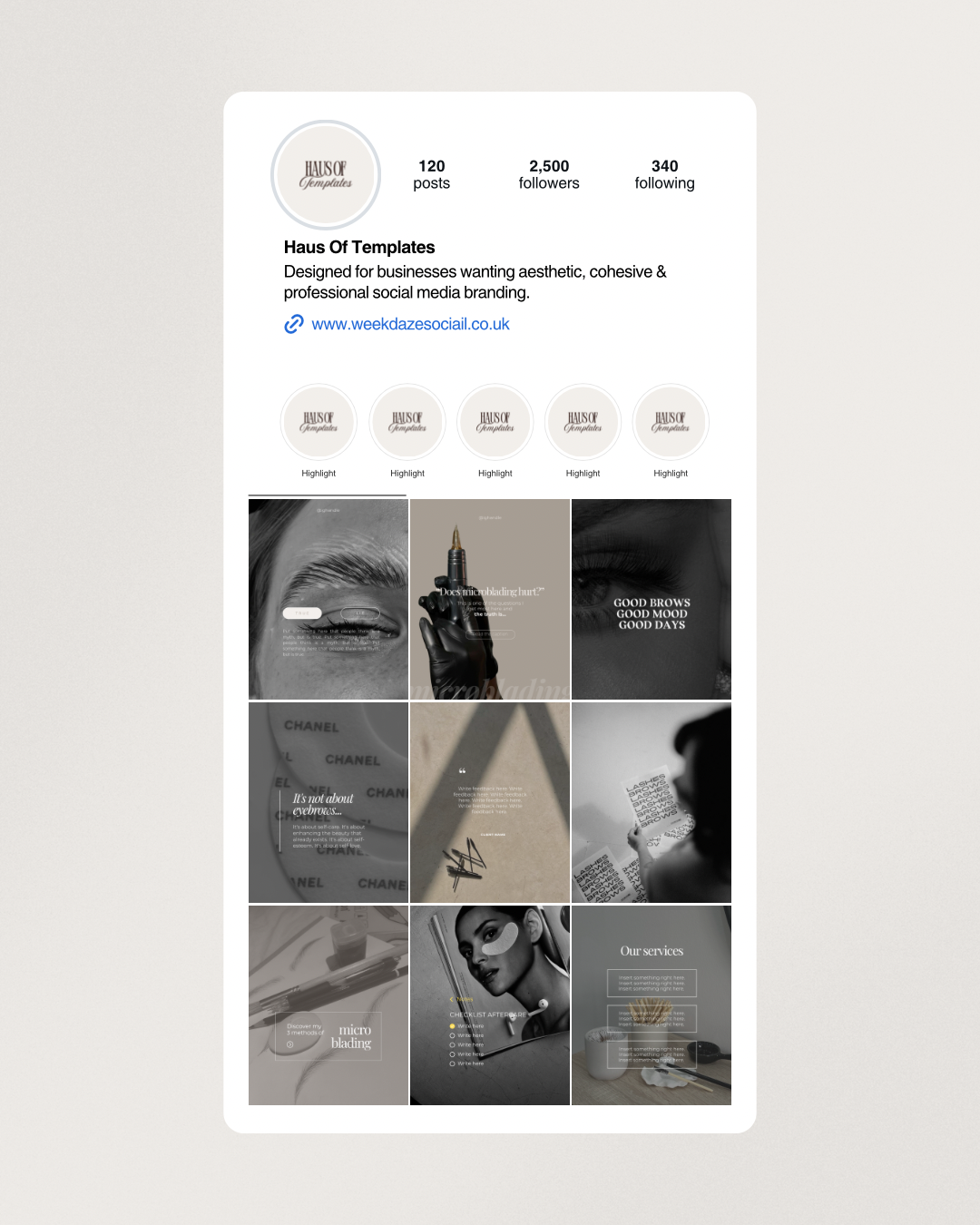 Lashes | Brows | PMU Templates