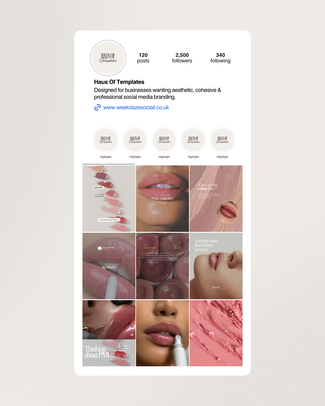 Lashes | Brows | PMU Templates