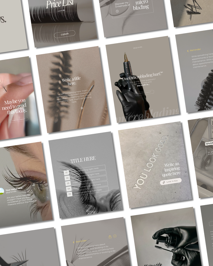Lashes | Brows | PMU Templates