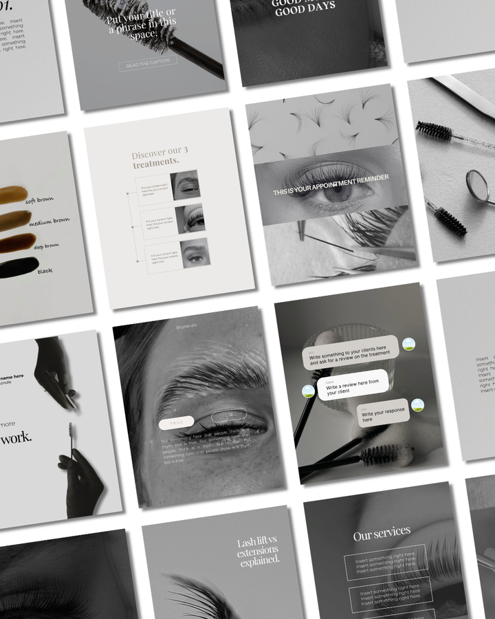 Lashes | Brows | PMU Templates